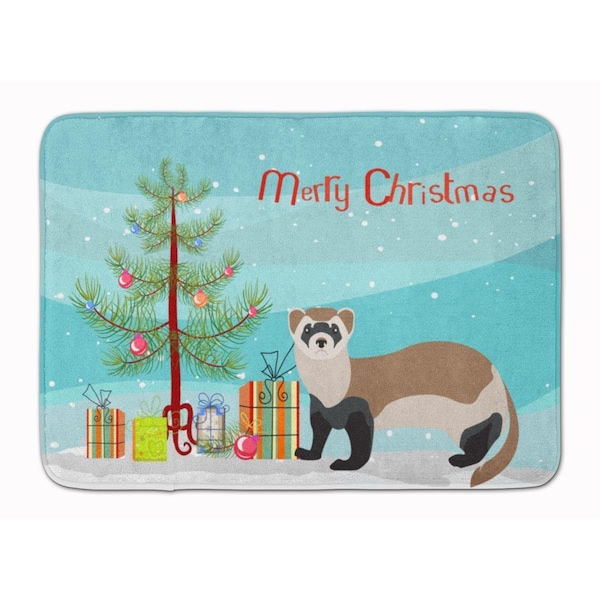 Carolines Treasures Ferret Christmas Machine Washable Memory Foam Mat BB9245RUG - main